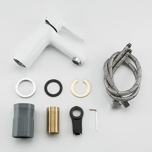 Смеситель для умывальника Gappo G1003-8 белый/хром - фото 5