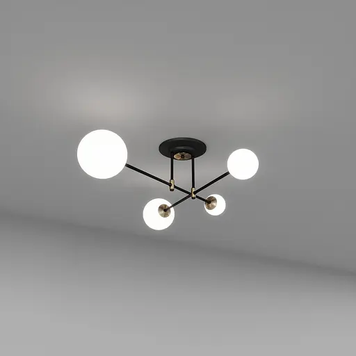 Стельовий світильник SV0019-4P BK+GD - фото 1