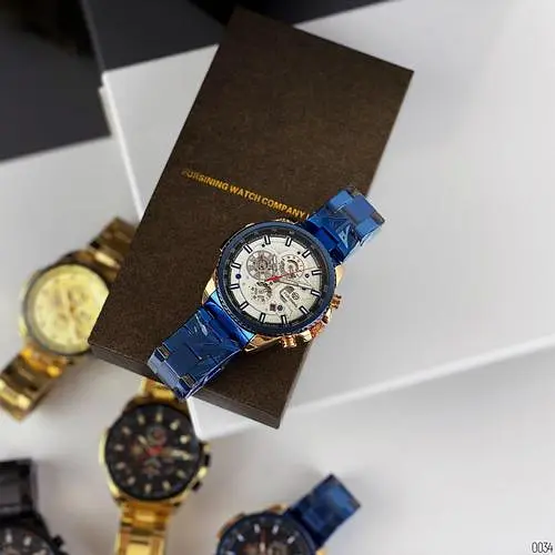 Наручний годинник чоловічий 6909 Blue-Cuprum-White Forsining acs0031391 - фото 8