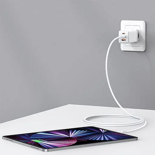 Сетевое зарядное устройство Usams US-CC180 65W White (CC180TC02) [139635] - фото 7