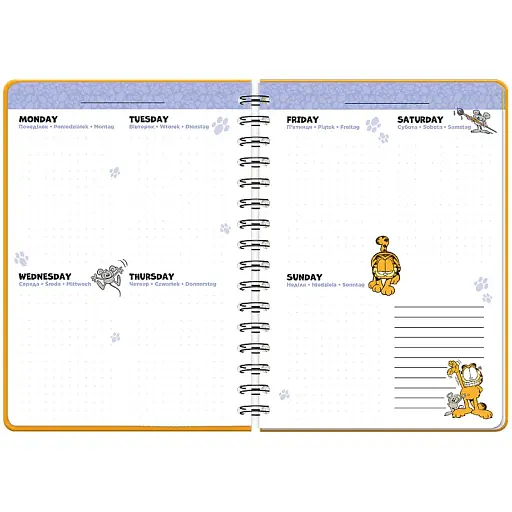 Щоденник на спіралі Kite Garfield тверда обкладинка (GF26-438) - фото 3