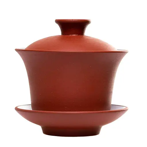 Гайвань из Иссинской глины с белой глазурью 60 мл Коричневый - фото 3