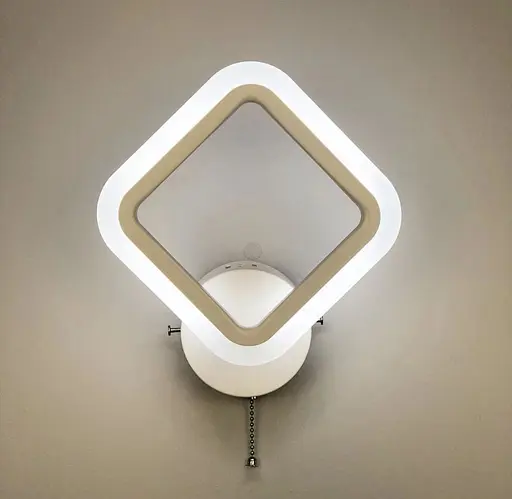 Геометричний світлодіодний настінний світильник в білому корпусі Line F Арт. 2400/1S WT - фото 2