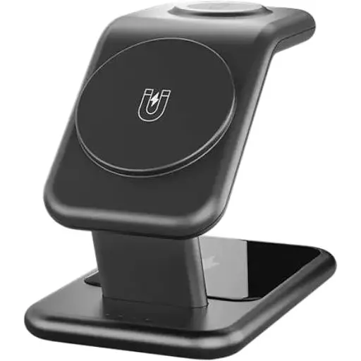 Беспроводное индукционное зарядное устройство Wuw Easy Life JJT-Y10 3in1 15W LED Type-C Black