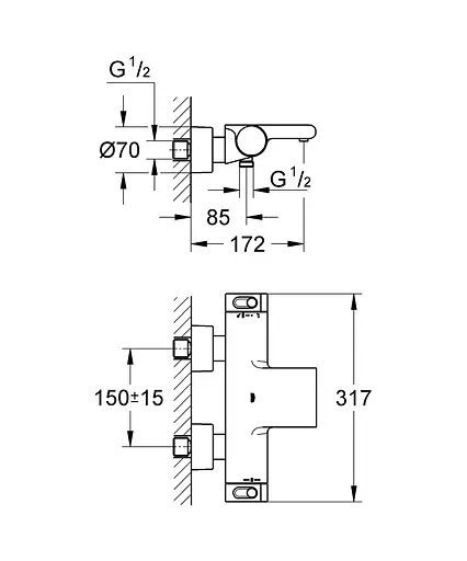 Термостат для ванны Grohe Grohtherm 2000 34174001 Хром - фото 3