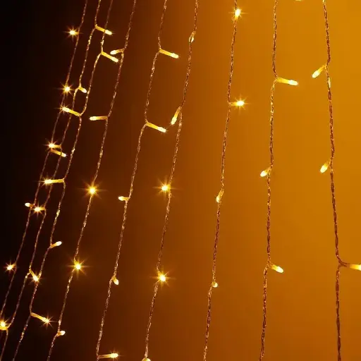 Гирлянда занавес огней со звездой рождественская елка Топпер 350 Leds Водопад Свет-закаленная фея огни Xmas - фото 3