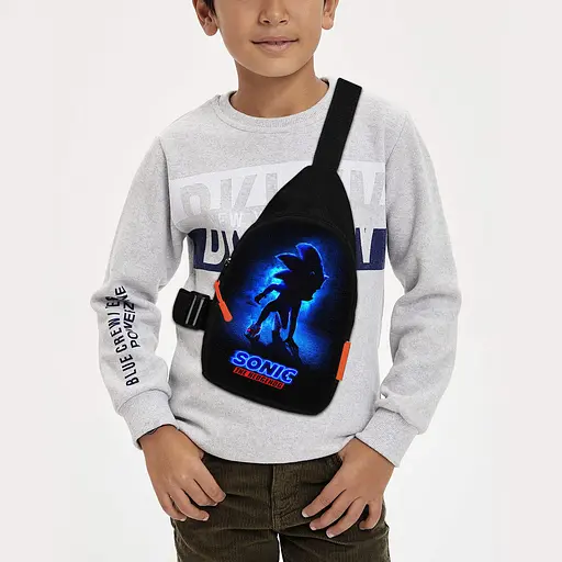Сумка через плече дитяча Супер Сонік 29х17 см сумка слінг для хлопчика (02197)