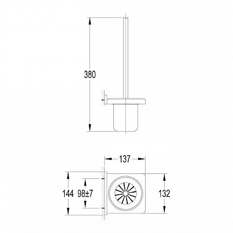 Йоржик для унітазу Omnires Darling gold DA70620GL, Золотий - фото 2