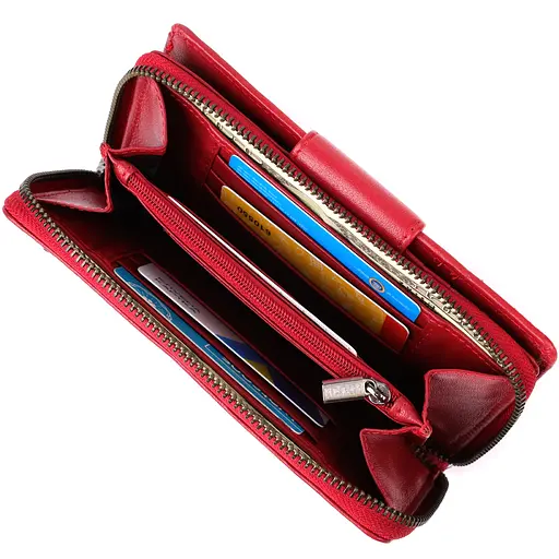 Женский вертикальный кошелек из натуральной кожи Tony Perotti 17х9.5х2.5 см acs0032275 - фото 9