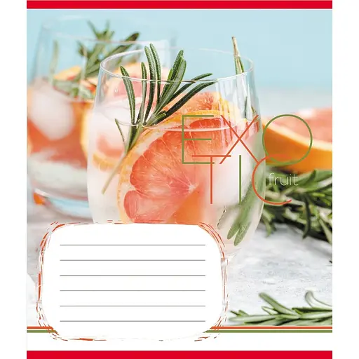 Зошит учнівський "Екзотичні фрукти" 048-590098K-5 в клітинку, 48 аркушів