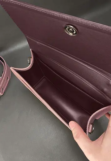 Жіноча шкіряна сумка Grace бордовий/рожевий - фото 5