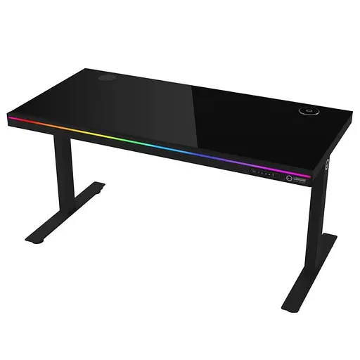 Геймерский стол Lorgar PRO 80G Glass Black (LRG-DP80G) - фото 1