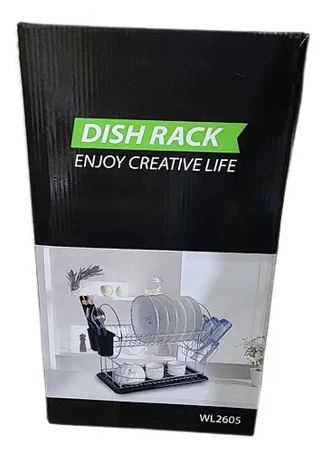 Сушарка для посуду Dish Rack WL-2605 двоярусна з піддоном та відсіком для приладів - фото 6