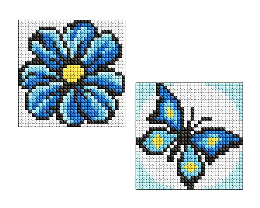 Набір з алмазною мозаїкою на магнітній основі для дітей Синій колір, 9x9 см, AMS1062