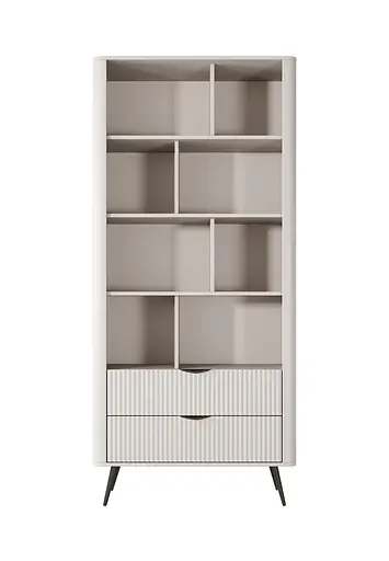 Стеллаж Perfect Home Ланте/Lante 2S с 2 ящиками и черными ножками Беж (PFH-091173) - фото 5