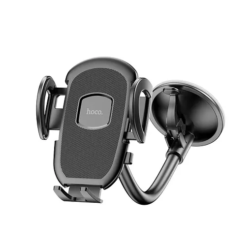 Автотримач для телефона HOCO H10 General car holder(windshield) Black - фото 4