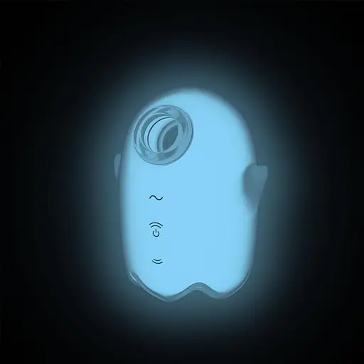 Вакуумний кліторальний стимулятор з вібрацією Satisfyer Glowing Ghost білий - фото 2