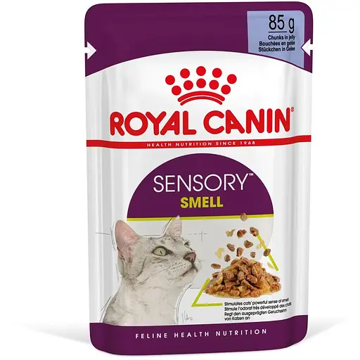 Влажный корм для взрослых кошек Royal Canin Sensory Smell Jellyкусочки в желе 1.02 кг (12 шт. х 85 г) - фото 2