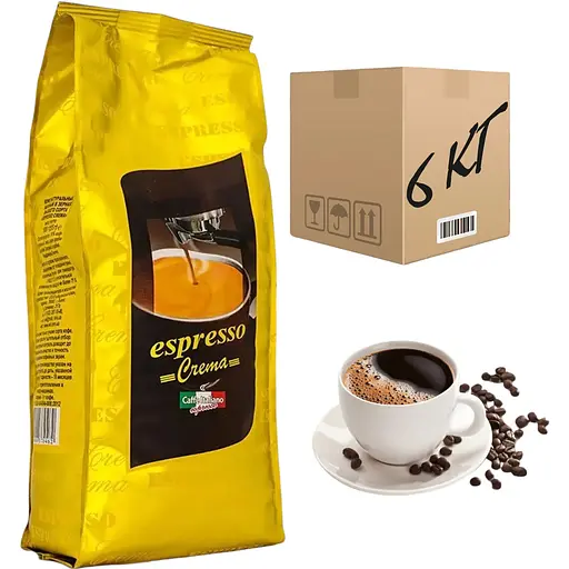 Кава в зернах "Віденська кава" Espresso Crema 1 кг (ящик 6 кг) - фото 1