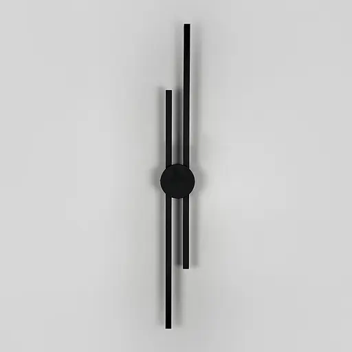 Видовжене подвійне світлодіодне бра Line F чорне 80 см Арт. WB39/800 BK - фото 5