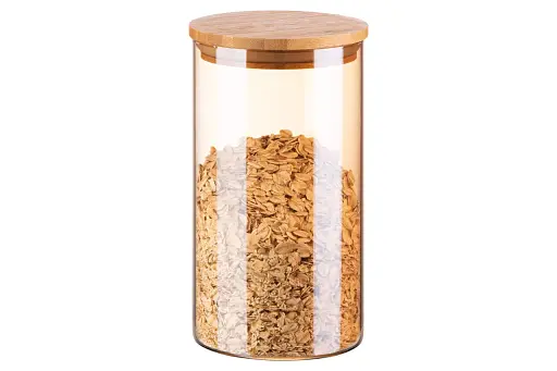 Банка для зберігання ARDESTO Golden Moon кругла 760 мл скло з бамбуковою кришкою (AR1376BLRG) - фото 5