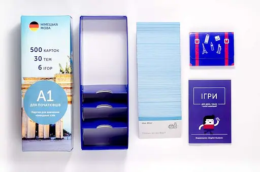 Настільна гра English Student Картки для вивчення німецької мови Для початківців English Student A1 (укр.) (39122640) - фото 6