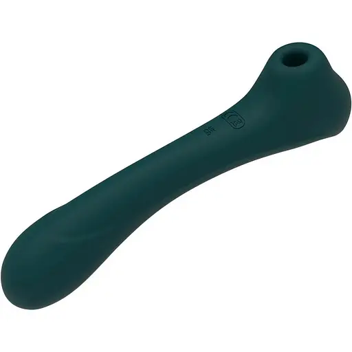 Вибратор и вакуумный клиторальный стимулятор 2 в 1 Alive Quiver Teal - фото 5