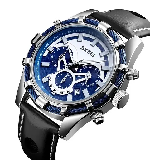 Чоловічий годинник Skmei 9189 сріблясті