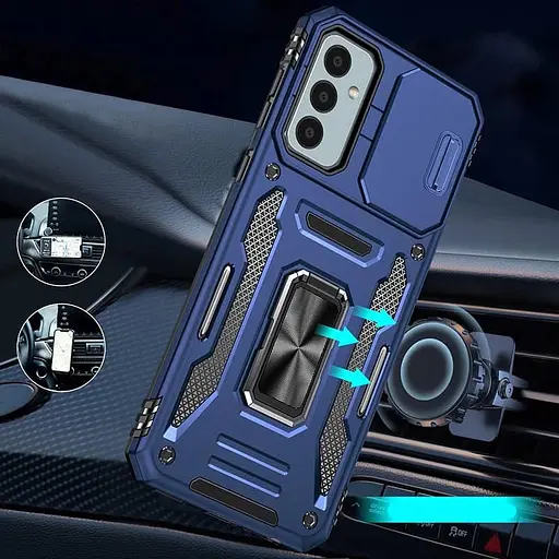 Чехол Epik ударопрочный Camshield Army Ring для Samsung Galaxy A36 5G/A56 5G Синий/Navy - фото 2