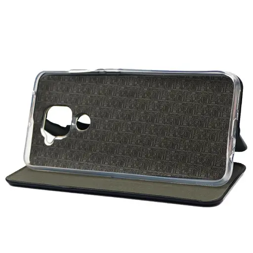 Чехол книжка Xiaomi Redmi Note 9 эко-кожа Premium Case для смартфона Черный - фото 4