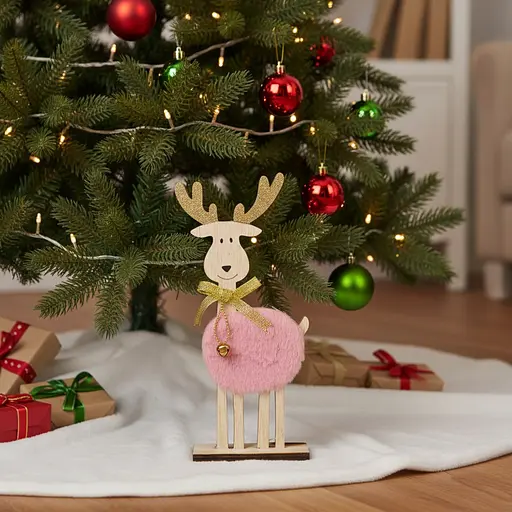 Украшение декоративное Yiwu Олень с цветным мехом в ассортименте 20 см (952042)