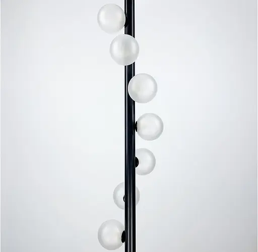 Подвес с 5 миниатюрными плафонами в черном корпусе 80 см | Line F | Арт. SGJ3-800V BK - фото 4