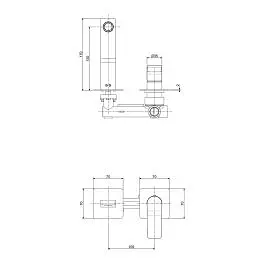 Смеситель для раковины настенный Paffoni Tilt излив 150 мм steel TI104ST70, Нержавеющая сталь - фото 2