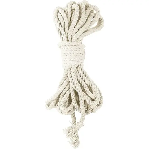 Хлопковая веревка BDSM Art of Sex 8 метров, 6 мм, белый цвет