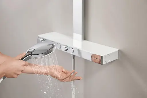Душова система з термостатом для настінного монтажу Grohe Rainshower Aqua Pure 1016800000, Хром - фото 6