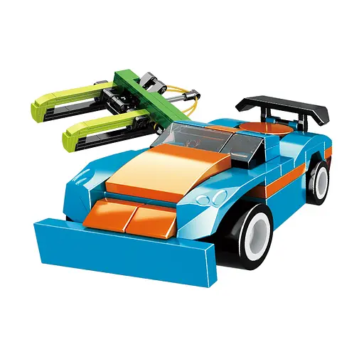 Конструктор детской машинки WOMA набор из 8 штук с катапультой из коллекции автомобили 560 деталей - фото 6