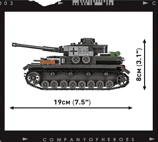 Конструктор COBI танк Panzer IV Ausf. G 3045 - фото 4