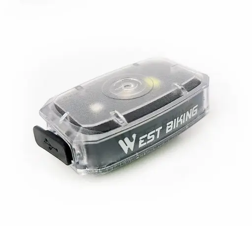 Велосипедний маячок West Biking YP0701320 червоне/біле світло 2 Led USB 100 mAh 4.5х3х2.2 см (G0000928)