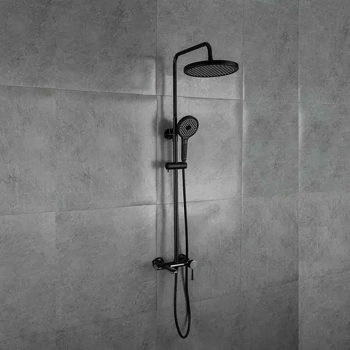 Душевая система Gappo G2403-6 с изливом, черный/хром, Черный матовый - фото 2