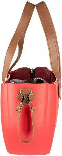 Сумка MyMia ручки эко-кожа, ремни для коляски, красно-коричневый Nuvita det0018687 - фото 7