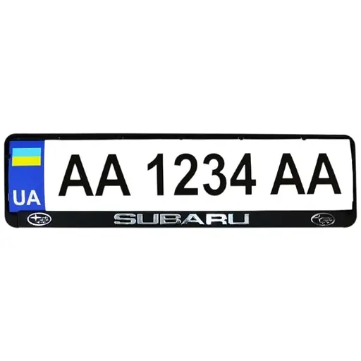 Рамка номерного знака Poputchik с объемными буквами Subaru 52х13.5х2 см 2 шт - фото 2