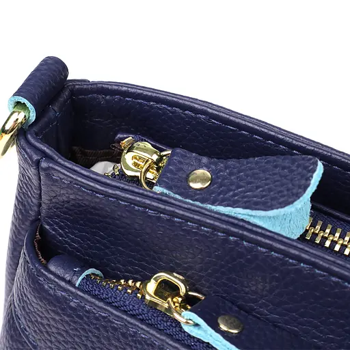 Женская кожаная сумка Vintage с жестким дном 27х16х11 см sum0027560 - фото 5