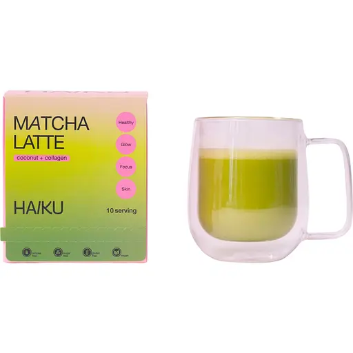 Чай матча-лате Haiku з кокосовим молоком та колагеном (10 шт в упаковці) - фото 1