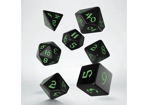 Набор кубиков Classic Runic Black & green Dice Set , 7 шт. (SCLR02) - фото 2