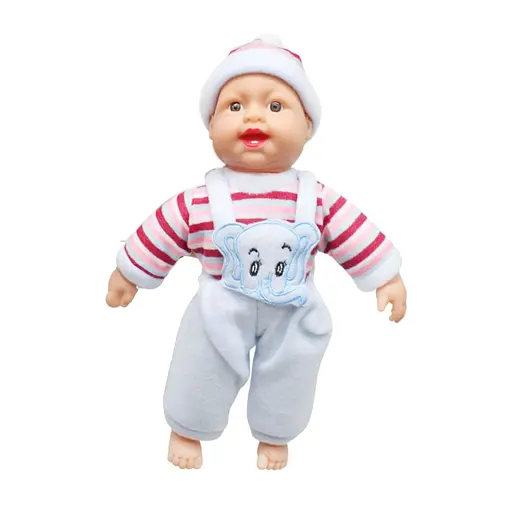 Пупс муз X1008-2 батар, хохотун, пупс - 26 см, в пакеті 26*17 см Блакитний - фото 1