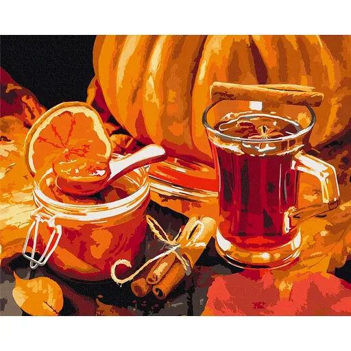 Картина за номерами "Осінній чай" BS52636, 40х50 см