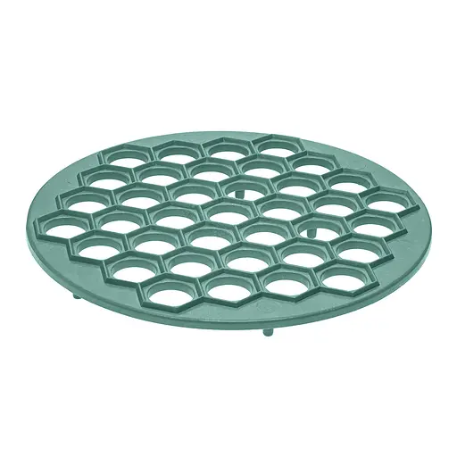 Пластикова пельменниця (форма для приготування пельменів) Ø26 см, Kitchette Зелений 84500 - фото 3