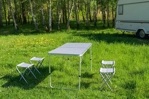 Набір стіл та стільці розкладні Neo Tools стіл 60х120х60см 4 стільці 36х34Х27см 6.9кг - фото 7