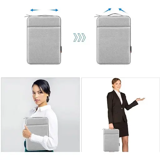 Сумка для ноутбука Haweel HWL7021 15-16" серая - фото 5