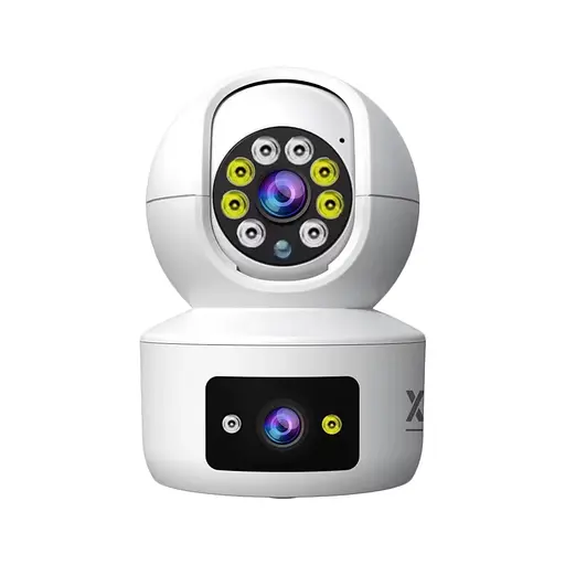 IP-камера поворотная с двойным объективом XON SmartCam Wi-Fi 1080P (UTWEW22VW 7393) Белая - фото 1